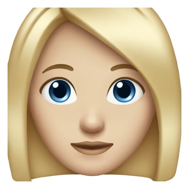 Blonde blue eyed girl with straight hair  sticker