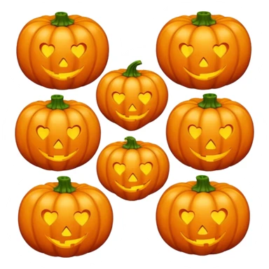 Pumpkin heart sticker