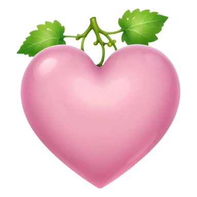 Pale pink heart with the grape sticker