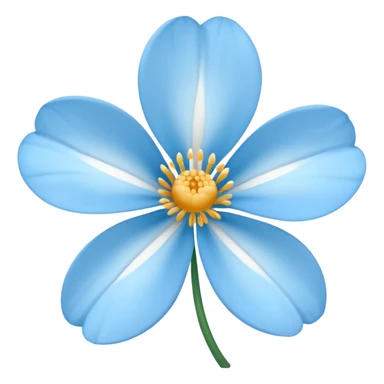light blue flower with white middle sticker