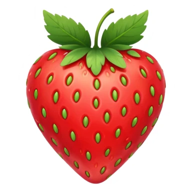 Strawberry shaped like a heart sticker