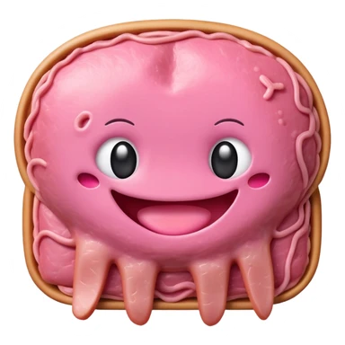 kawaii  alien👽 EMOJI made of SPAM MEAT sticker