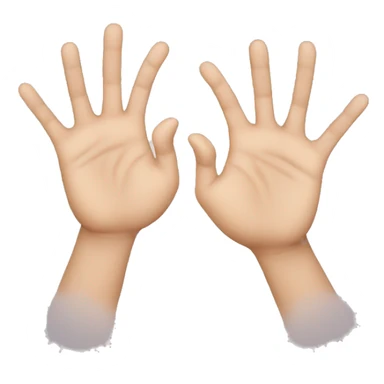 The palm of one hand cracking the fingers of the other hand  sticker