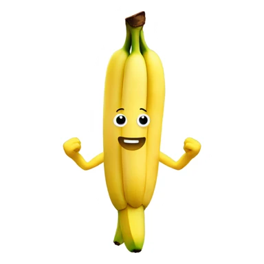 Banana with arms and legs smiley sticker