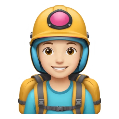 Colorful Helmeted Traveler sticker