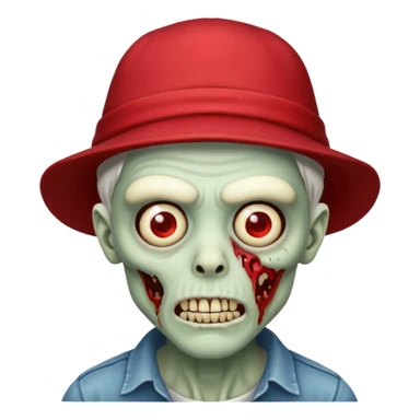 zombie in red hats sticker
