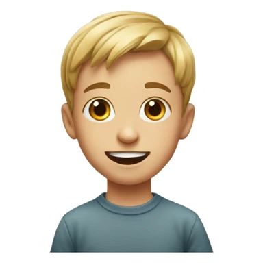 playful portrait of a boy sticker