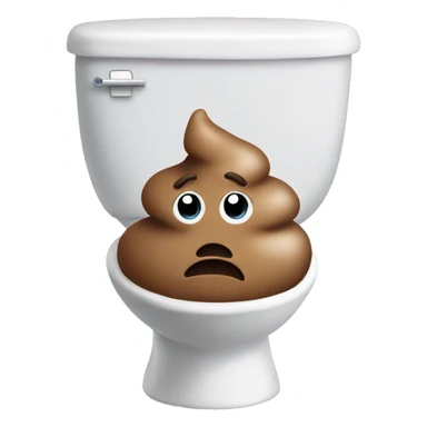 Poop in toilet sticker