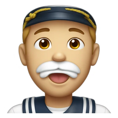Sailor with saliva drooling sticker