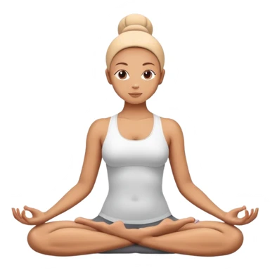 person in yoga lotus position meditation pose sticker