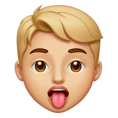 winking with tongue out  sticker