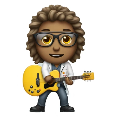 Scientist rocker with guitar sticker
