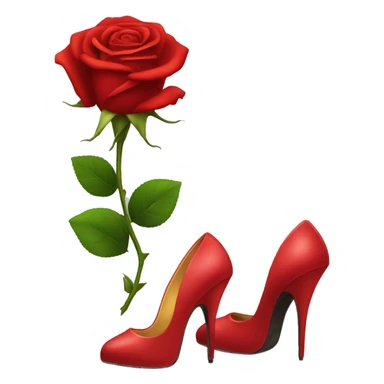 red Rose and high heels sticker