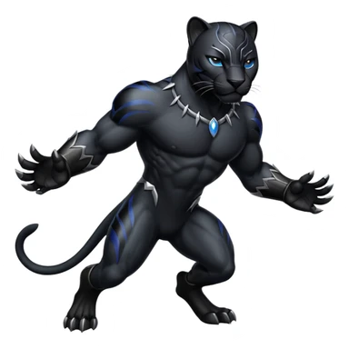 Black winged panter sticker