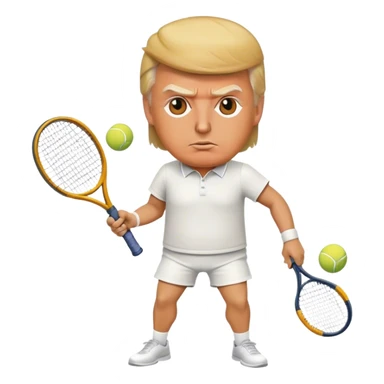 trump playing tennis sticker