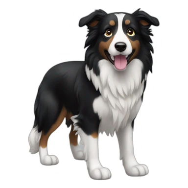 a bordercollie with short paws sticker