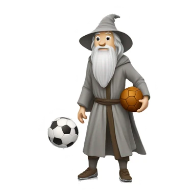 gandalf playing soccer sticker
