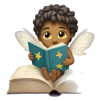 Cute book with fairies  sticker