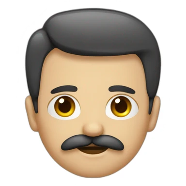 señor con bigote pelo corto sticker