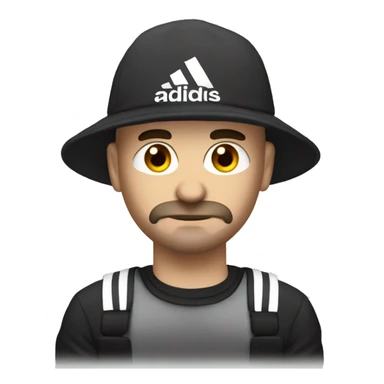 russian gangster with Adidas costume and russian hat extremly cliché sticker