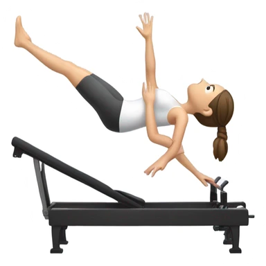 Girl doing reforming Pilates  sticker
