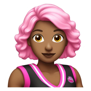 cheerleader with black and pink uniform sticker