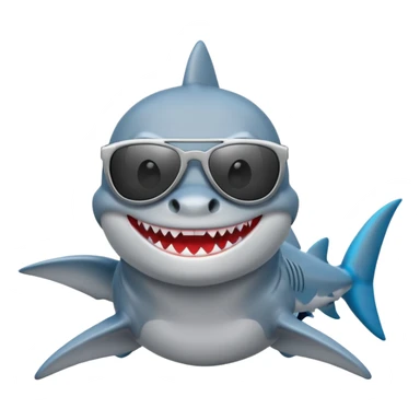 Shark wearing sunglasses  sticker