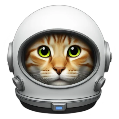 cat neon astronaut helmet sticker
