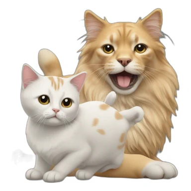 Cat on a dog sticker
