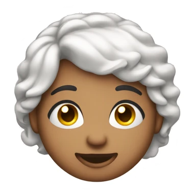 emoji with blush, heart eyes, lashes and cute smile sticker