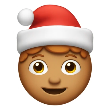 Ginger bread with a red  christmas hat sticker