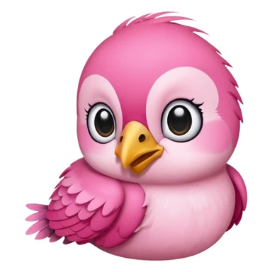 pink bird sticker