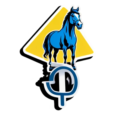 Horse with sign Gomez Family  sticker