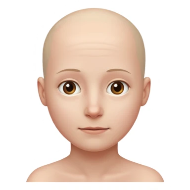 the profiile of a face with no hair, looking completely to one side sticker