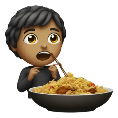 me eating Chinese  sticker