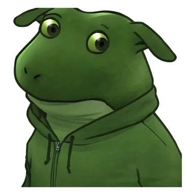 Dog with hoodie  sticker