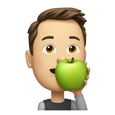 Elon musk mangeant une pomme sticker