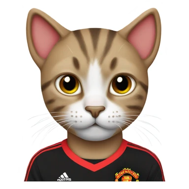 Cat with Manchester United shirt sticker