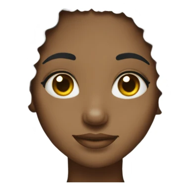 pretty black girl with long curly black hair  sticker