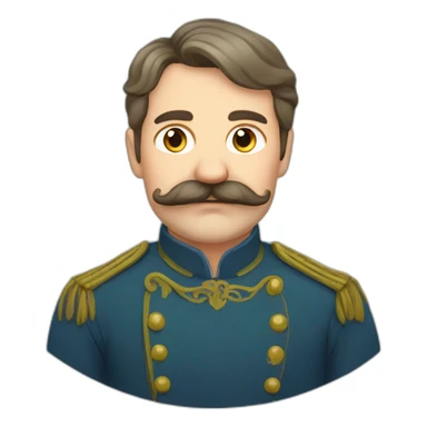 russian moustache husband with fish sticker