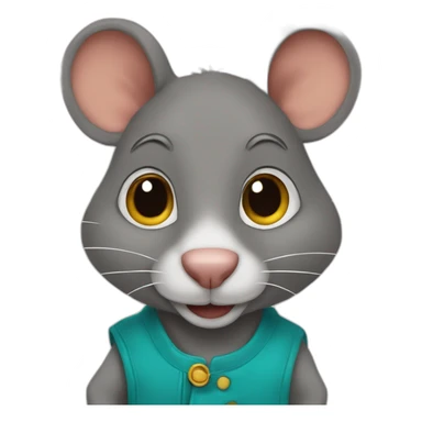 un rat tenant un drapeaux marocain sticker