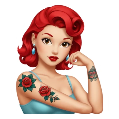arm pin up tattoo all sticker