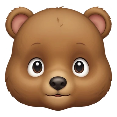 The face of a cute baby bear (thin cheeks, not much hair) sticker