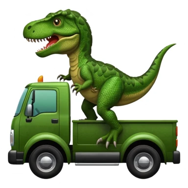 Trex driving a truck sticker