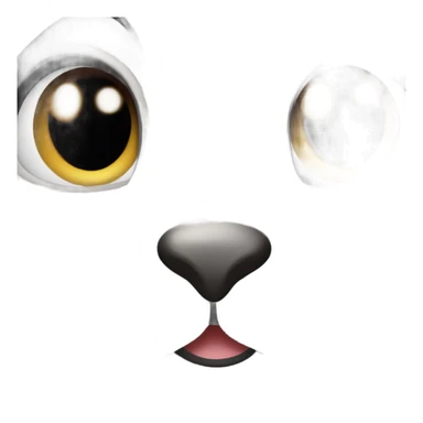 Gray bunny face sticker