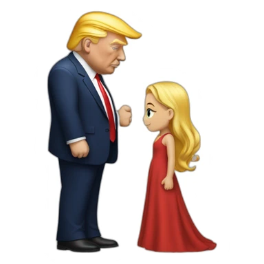 trump kissing his daughter, positivity, inclusiveness sticker