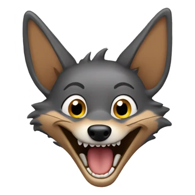 Jackal laughing sticker