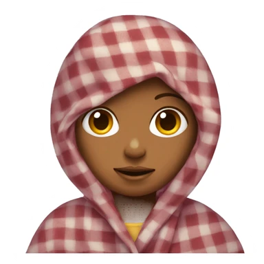 girl with cherry hair in a blanket sticker
