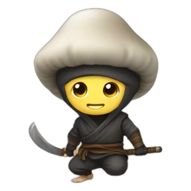 ninja-having-mushroom sticker