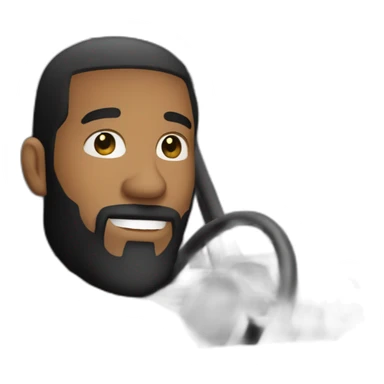 bold man with beard riding a jeep jk sticker